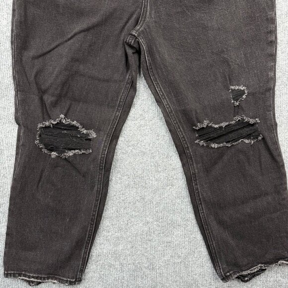 Abercrombie Fitch Curve Love Ultra High Rise Black Jean Goth Grunge 29 8 X Short - Picture 5 of 14